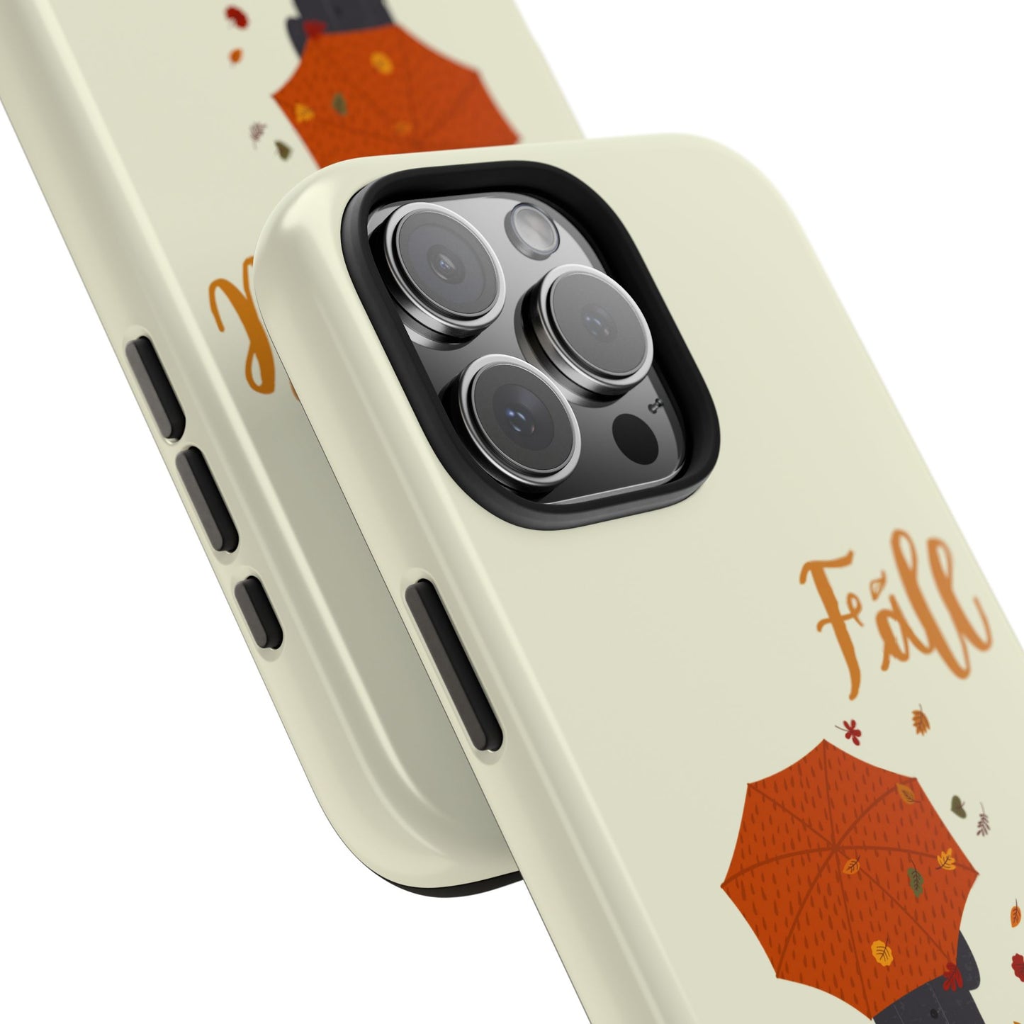 Fall-Themed Tough Phone Case - Autumn Umbrella Design