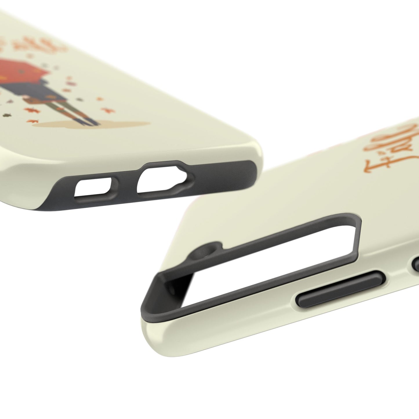 Fall-Themed Tough Phone Case - Autumn Umbrella Design