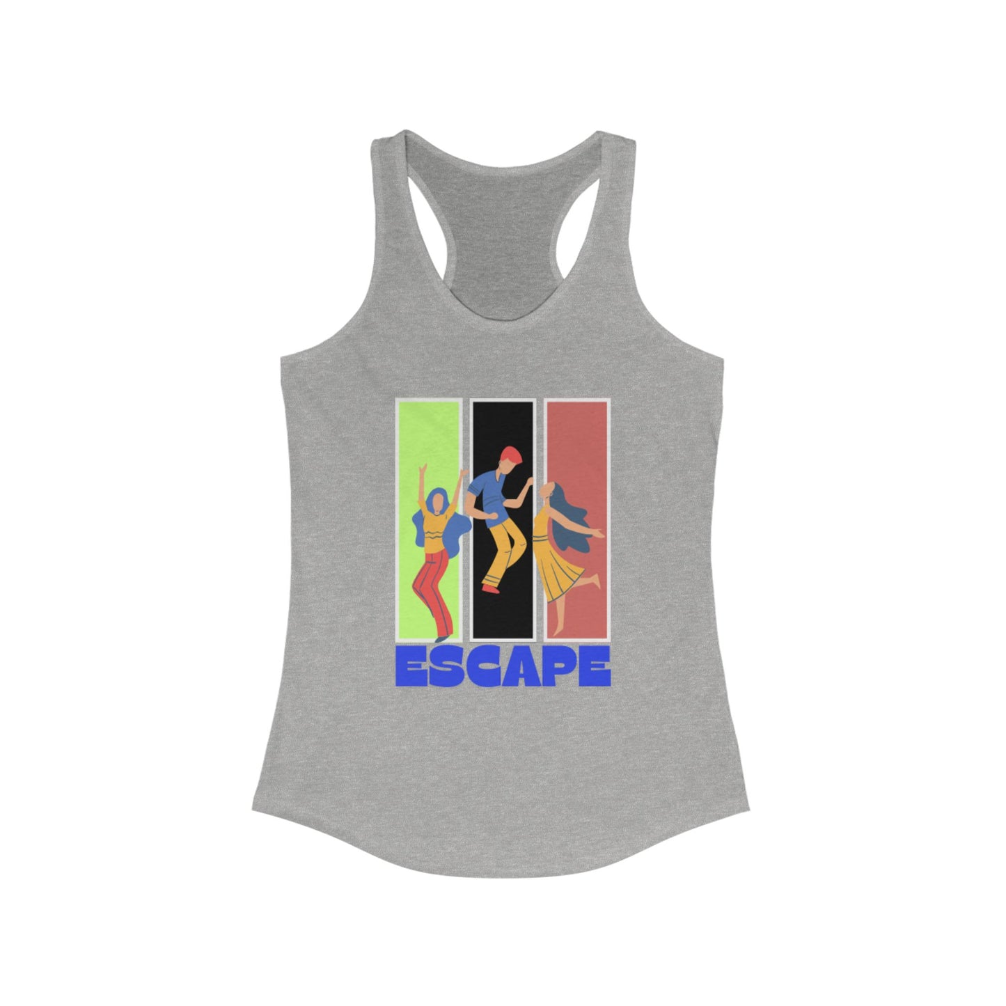 Escape Themed Women's Racerback Tank, Summer Fashion, Vacation Wear, Fitness Top, Graphic Tee, Stylish Activewear