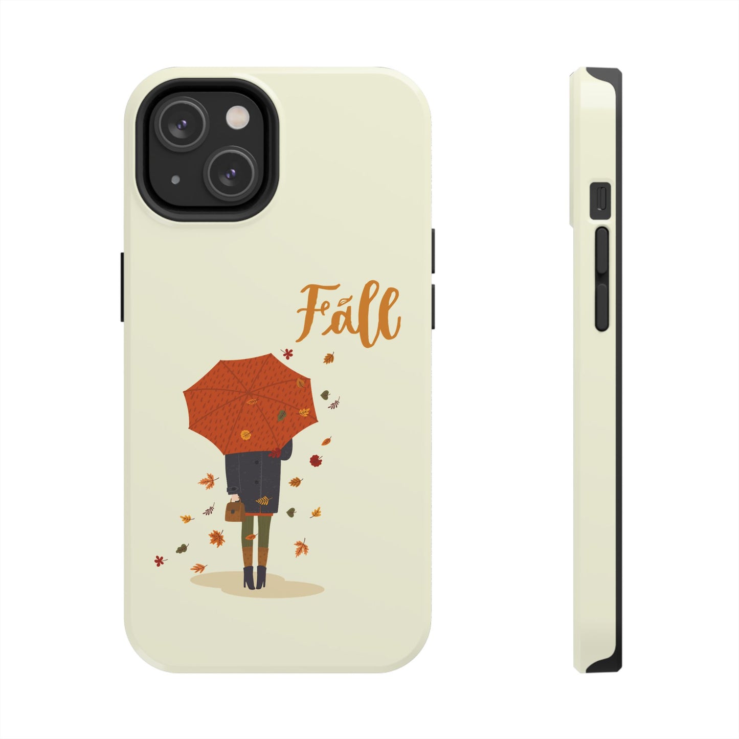 Fall-Themed Tough Phone Case - Autumn Umbrella Design