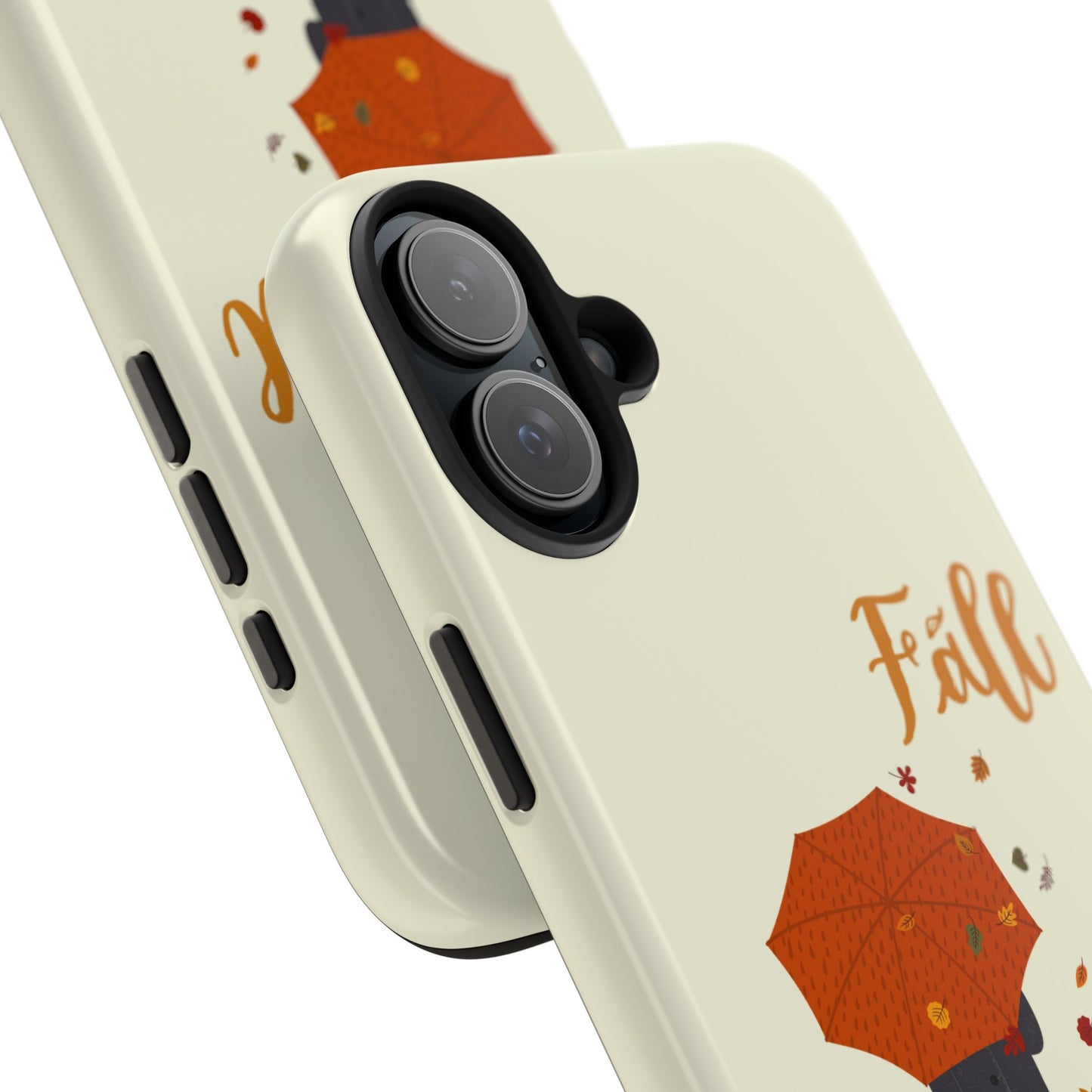Fall-Themed Tough Phone Case - Autumn Umbrella Design