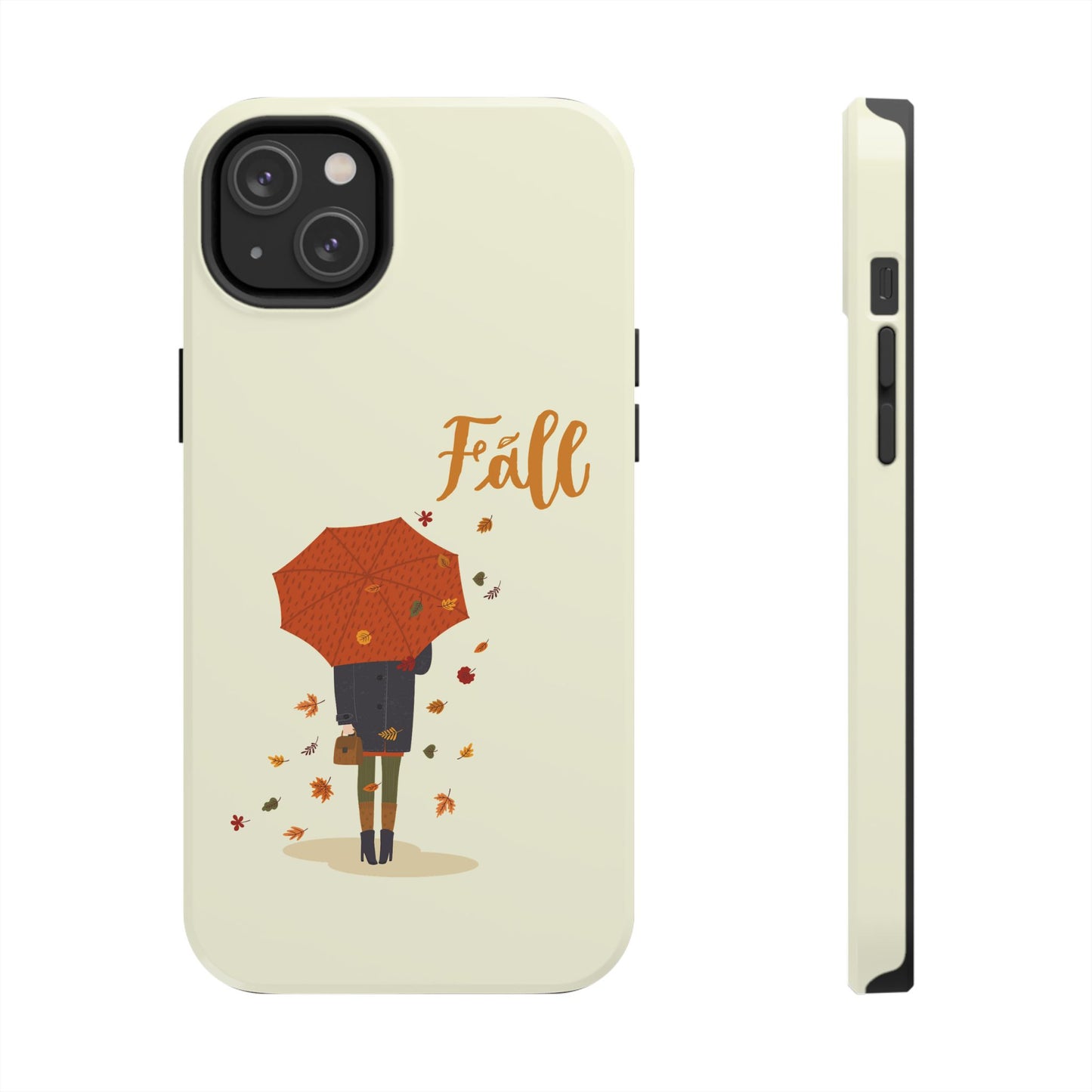 Fall-Themed Tough Phone Case - Autumn Umbrella Design