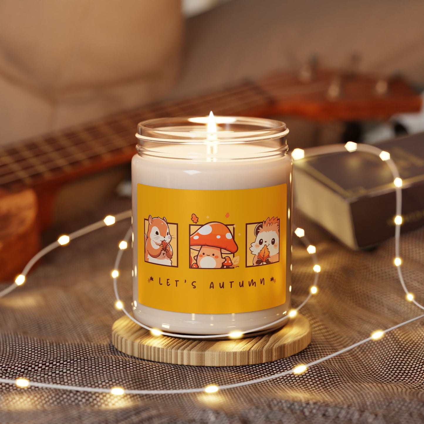 Autumn Scented Soy Candle - Cozy Fall Decor, Cute Gifts for Her, Seasonal Home Fragrance, Pumpkin Spice Candle, Eco-Friendly Aromatherapy