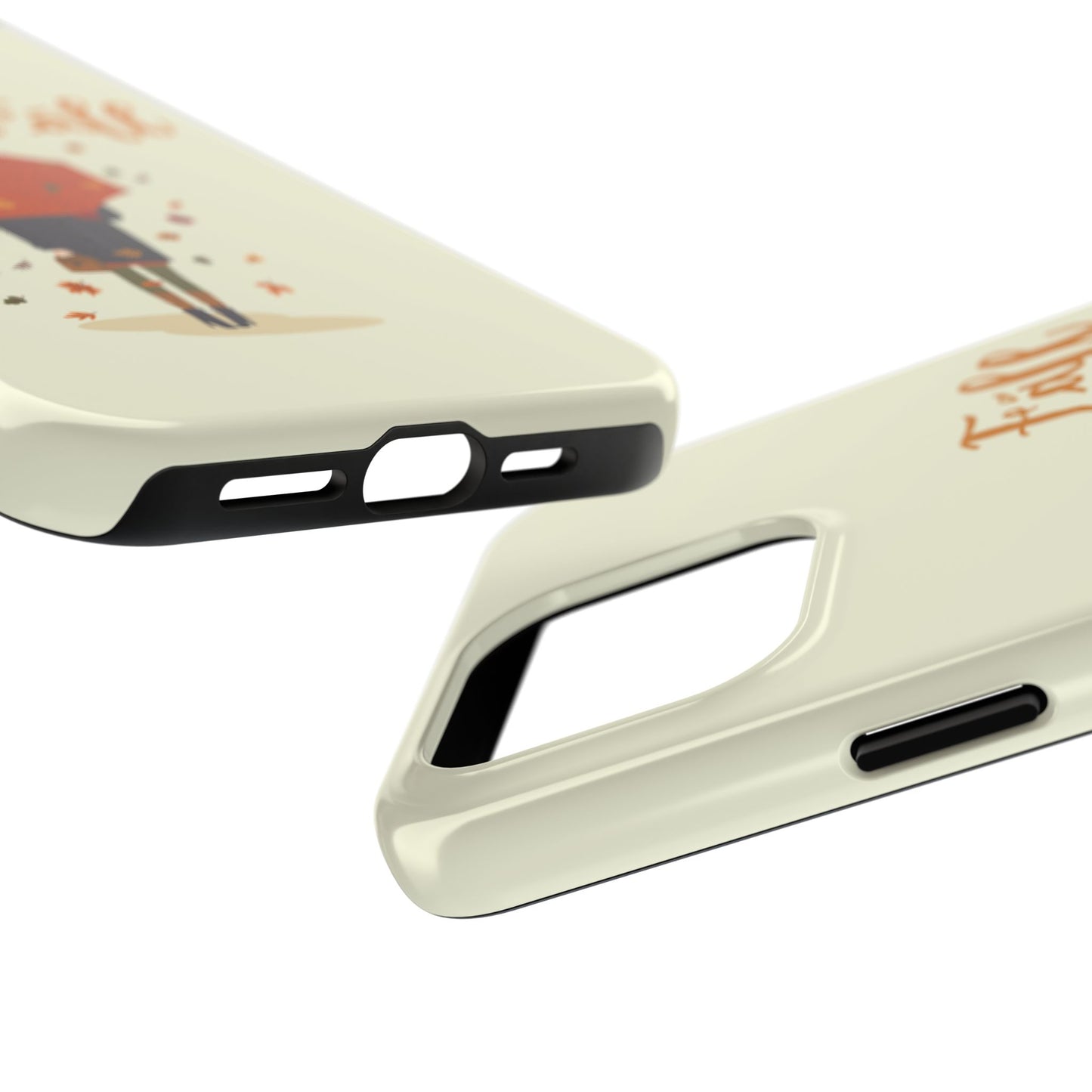 Fall-Themed Tough Phone Case - Autumn Umbrella Design