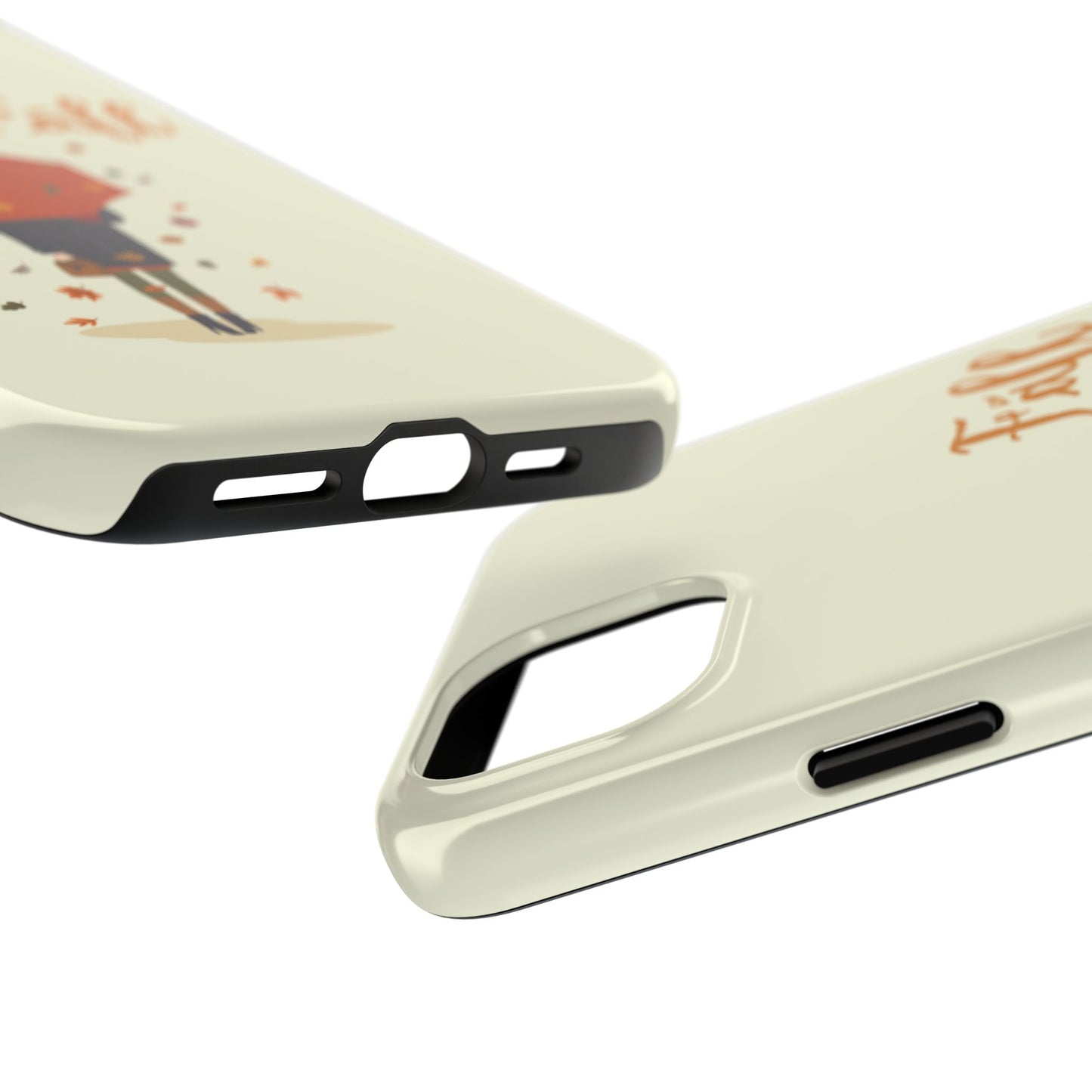 Fall-Themed Tough Phone Case - Autumn Umbrella Design