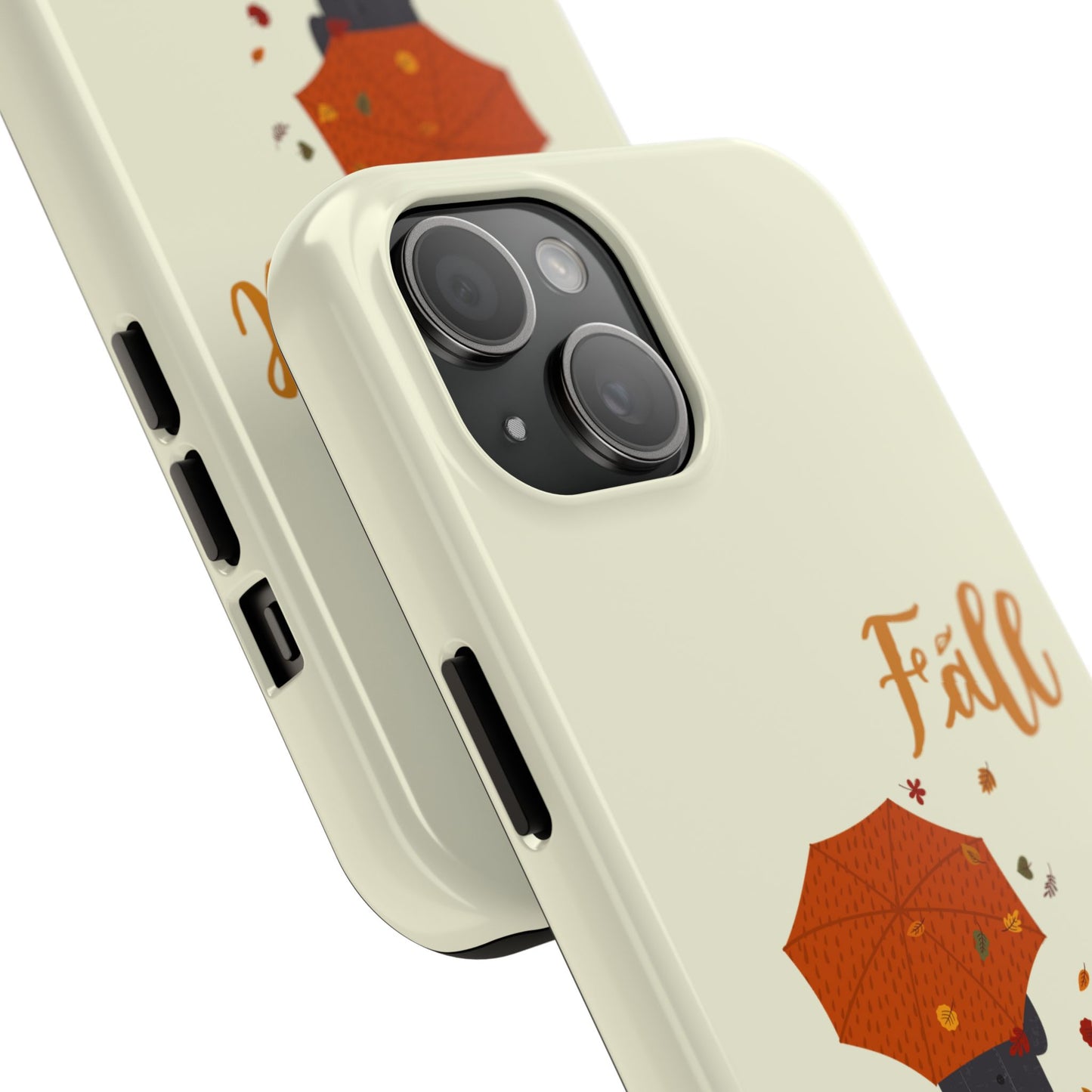 Fall-Themed Tough Phone Case - Autumn Umbrella Design