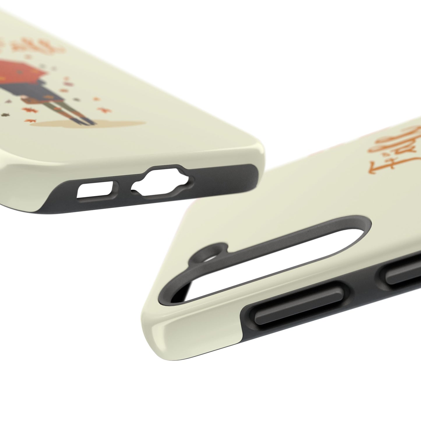 Fall-Themed Tough Phone Case - Autumn Umbrella Design