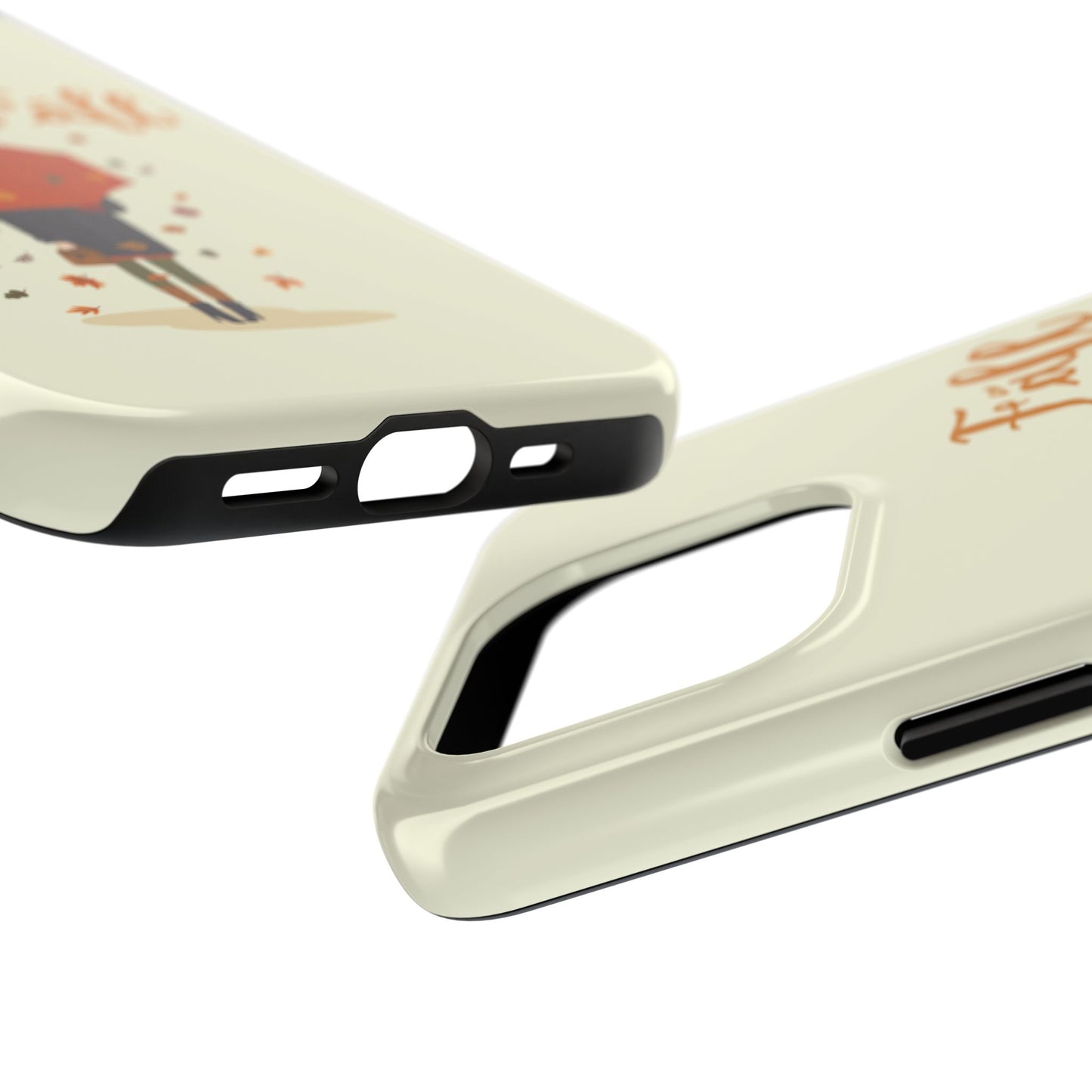 Fall-Themed Tough Phone Case - Autumn Umbrella Design