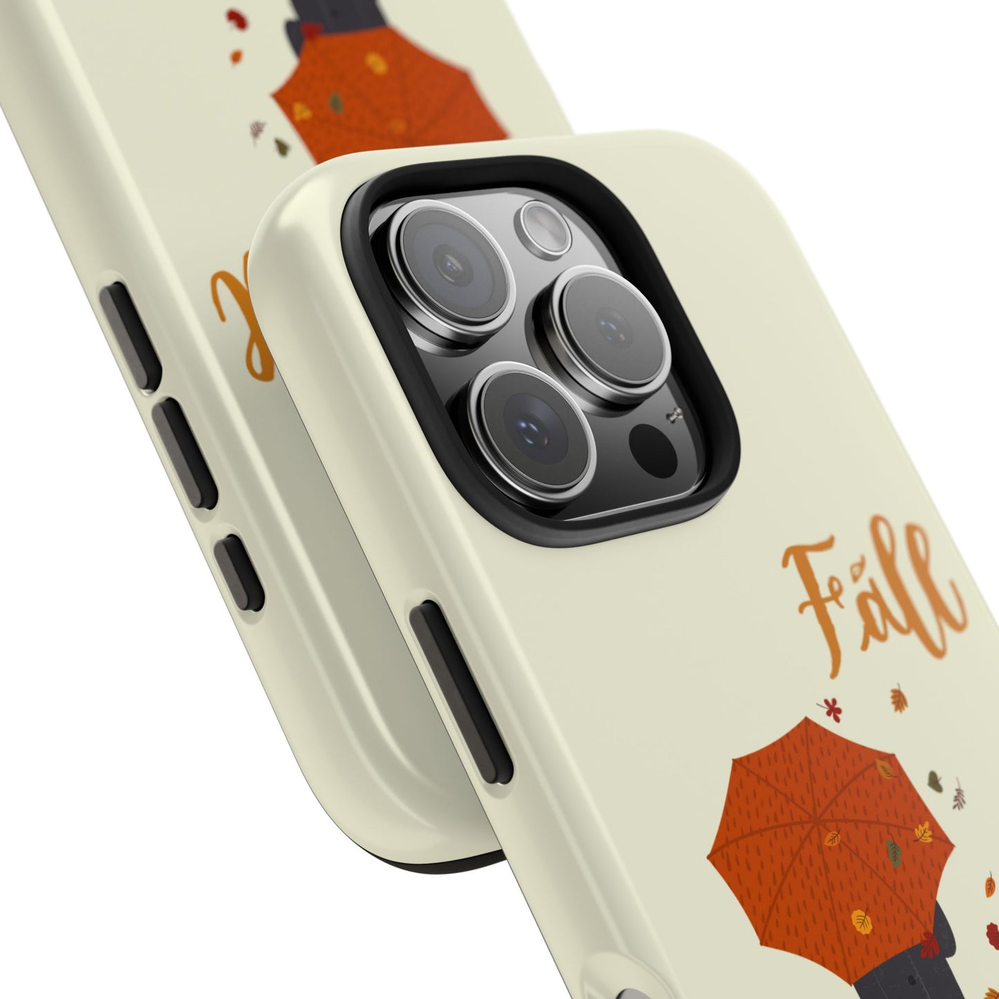 Fall-Themed Tough Phone Case - Autumn Umbrella Design