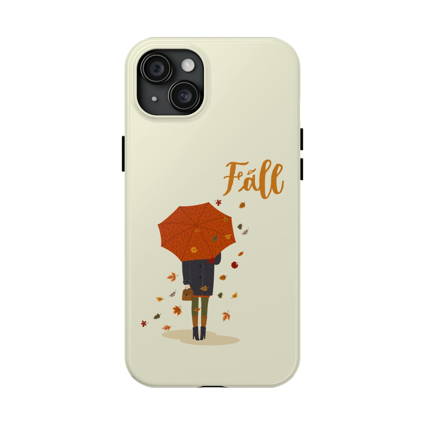 Fall-Themed Tough Phone Case - Autumn Umbrella Design