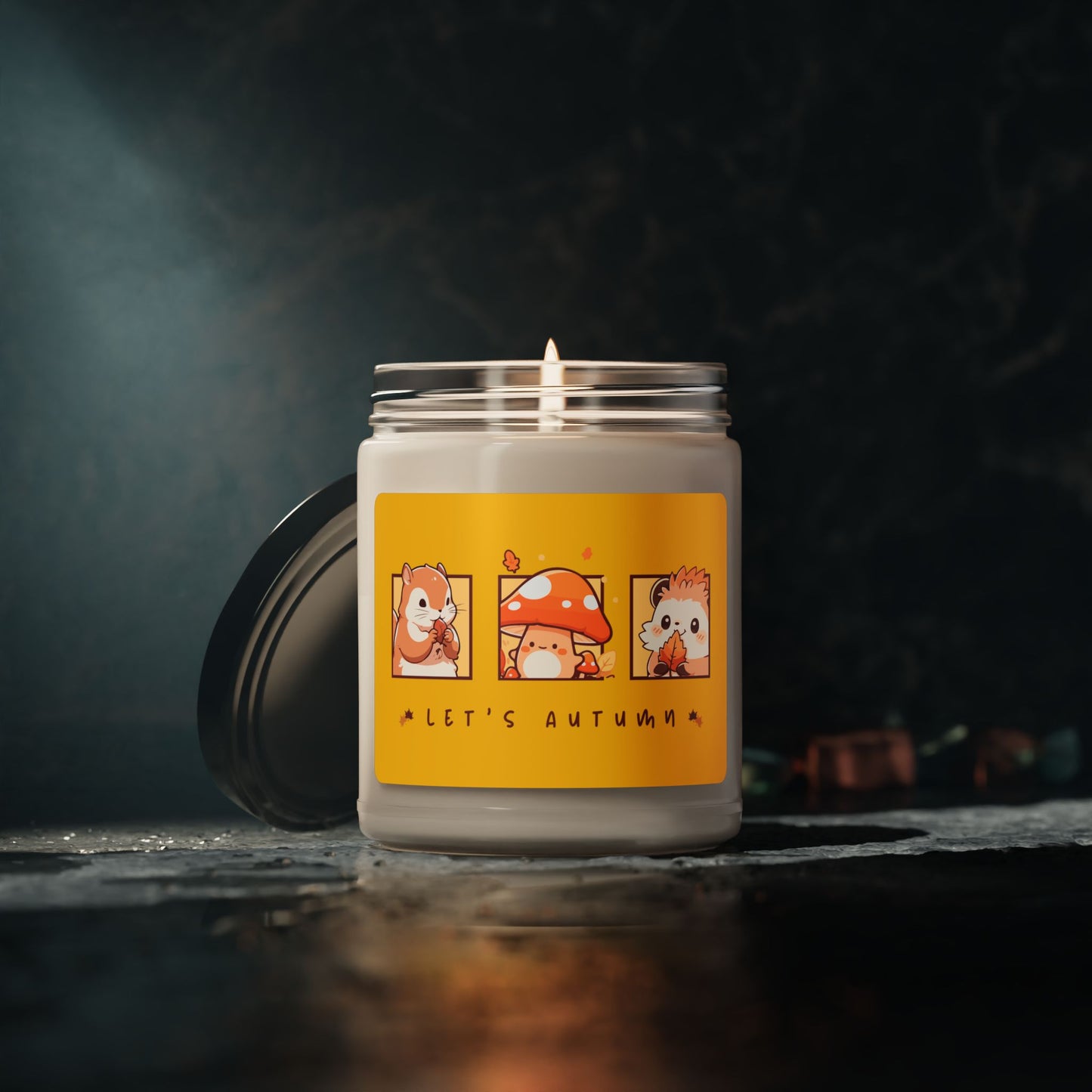 Autumn Scented Soy Candle - Cozy Fall Decor, Cute Gifts for Her, Seasonal Home Fragrance, Pumpkin Spice Candle, Eco-Friendly Aromatherapy