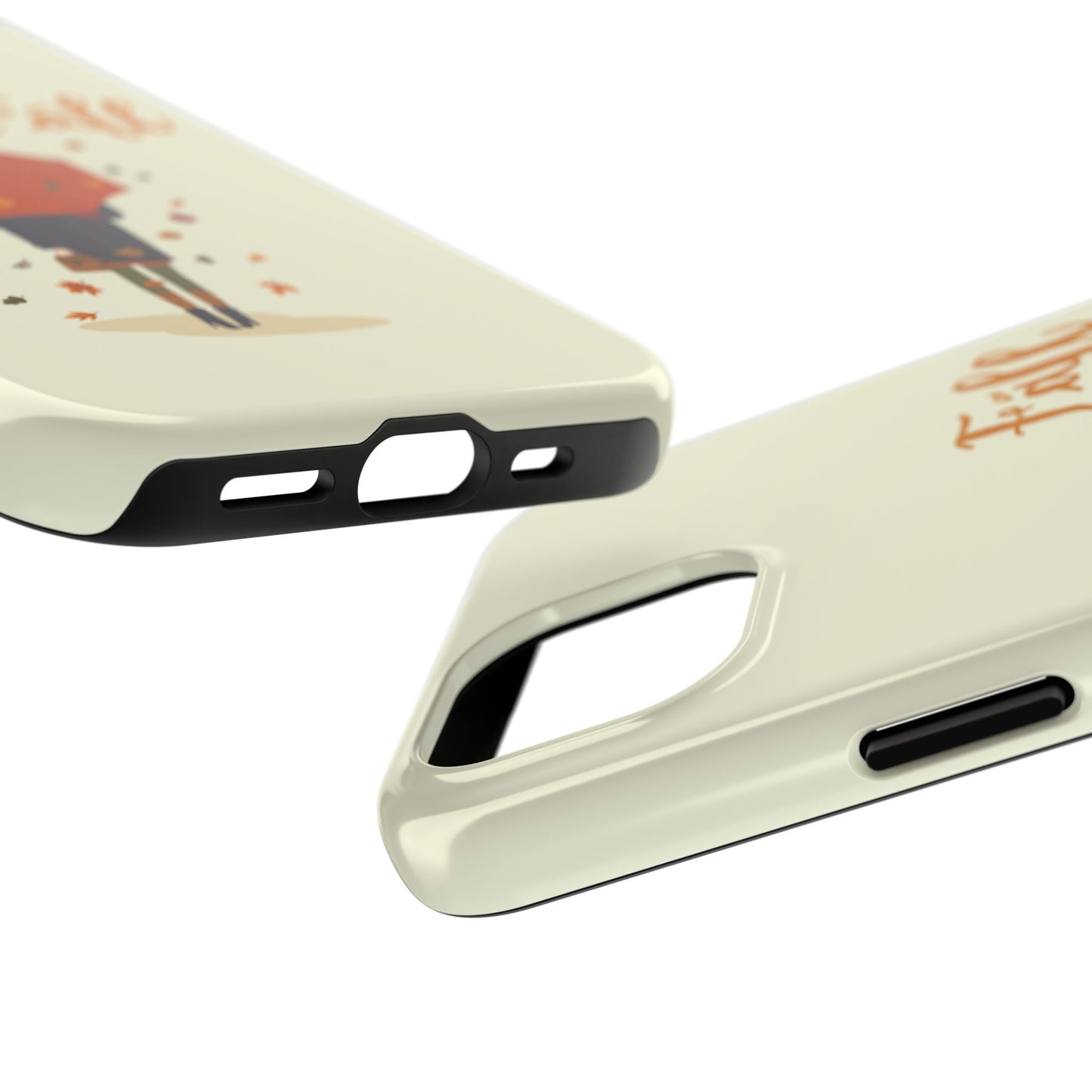 Fall-Themed Tough Phone Case - Autumn Umbrella Design