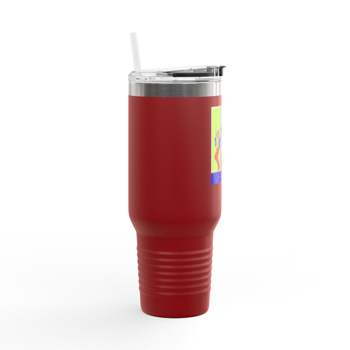 Colorful Insulated Travel Mug | 40oz Escape Cup for Adventure Lovers, Eco-Friendly, Coffee Lover Gift, Summer Travel Mug, Vibrant Drinkware