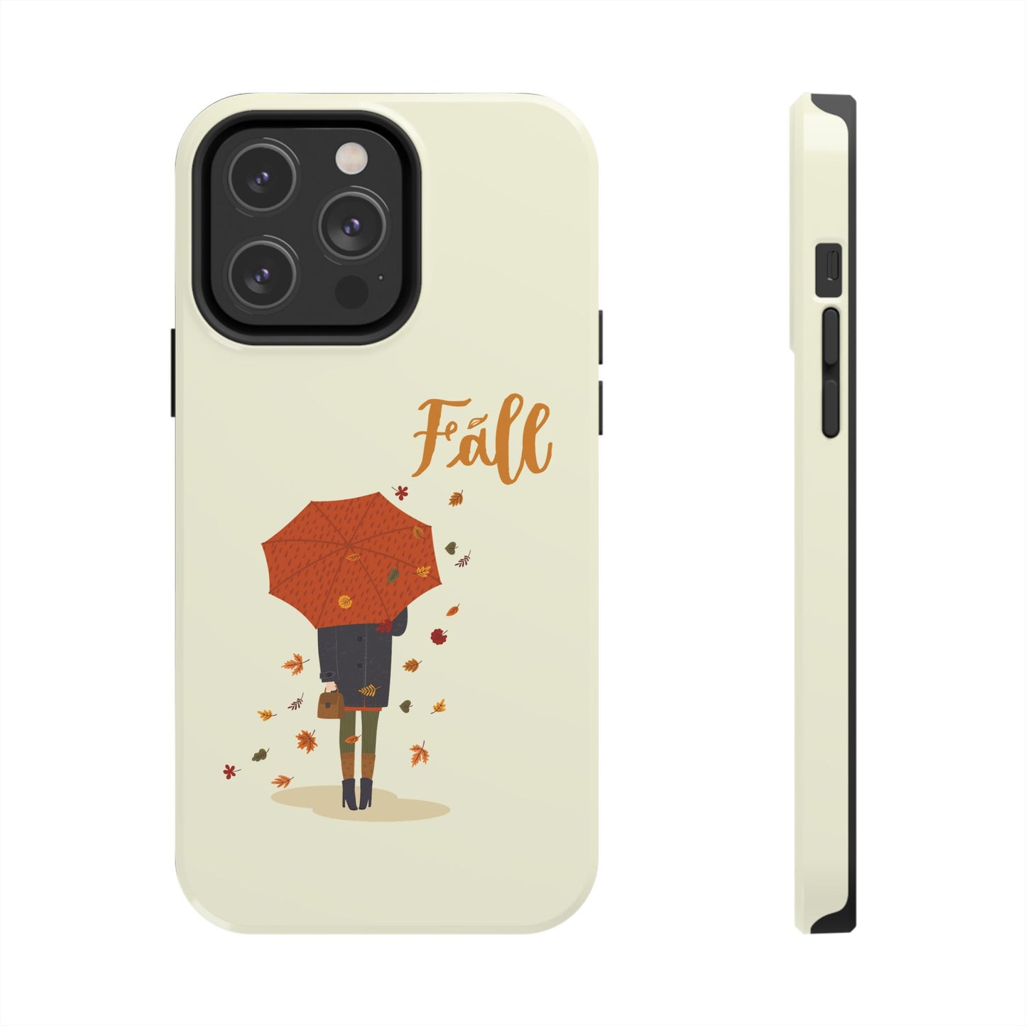 Fall-Themed Tough Phone Case - Autumn Umbrella Design