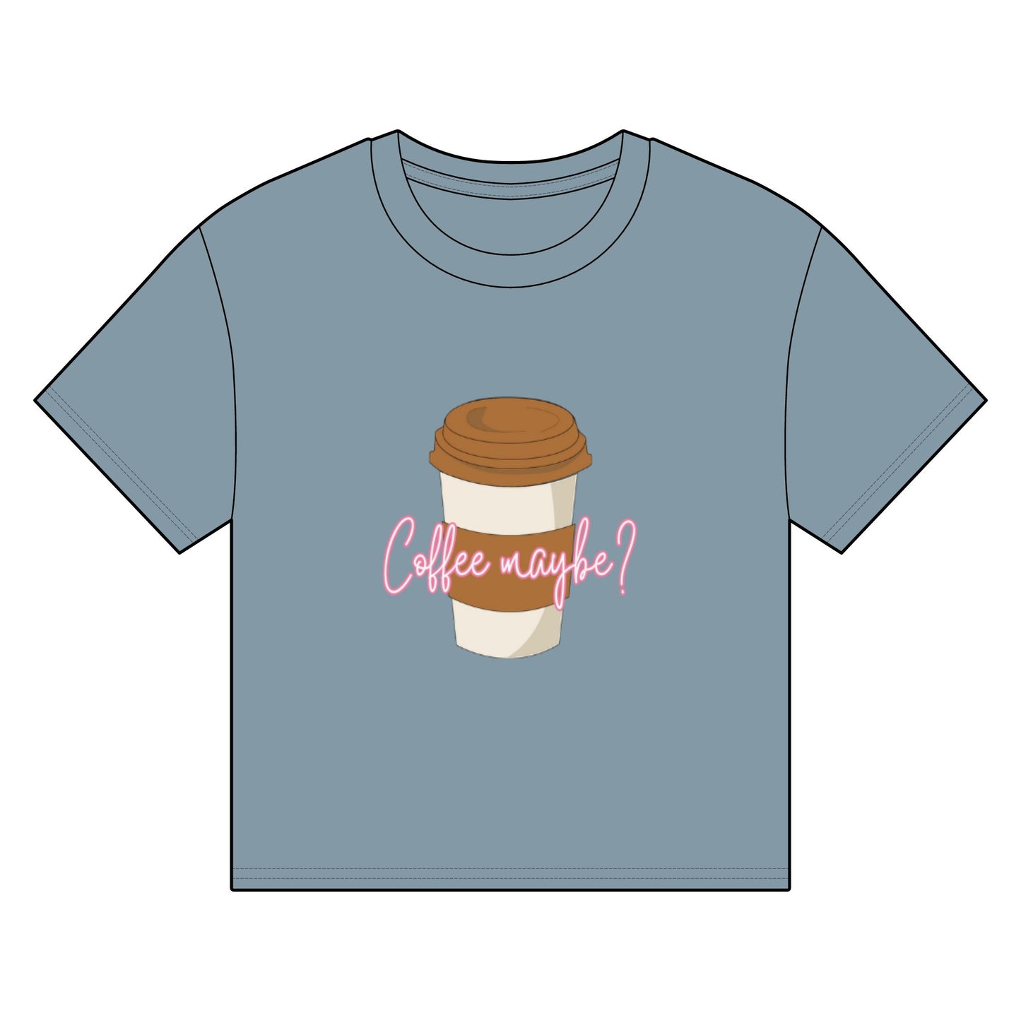 Coffee Tshirt, Coffee Maybe? Women's Boxy Tee, Casual Shirt, Gift for Coffee Lovers, Cute Top for Everyday Wear, Relaxed Fit Tee