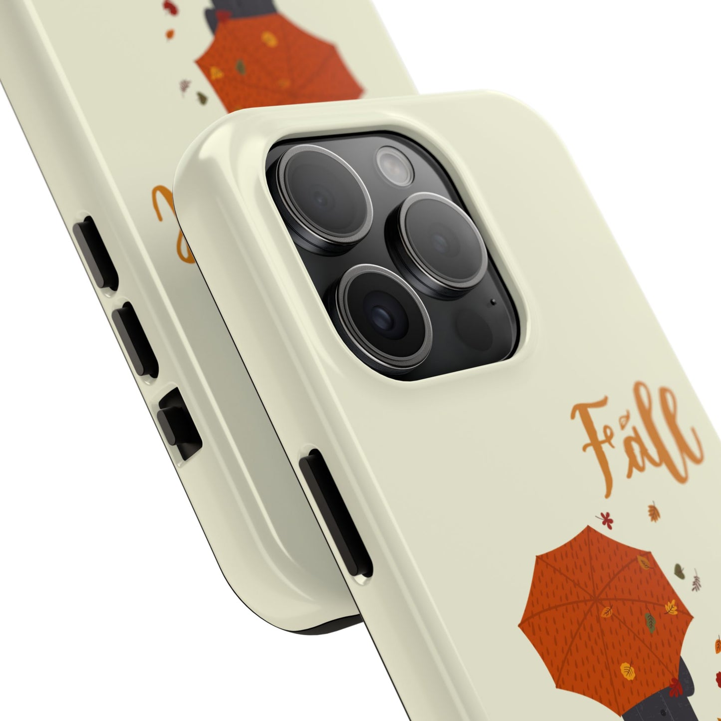 Fall-Themed Tough Phone Case - Autumn Umbrella Design
