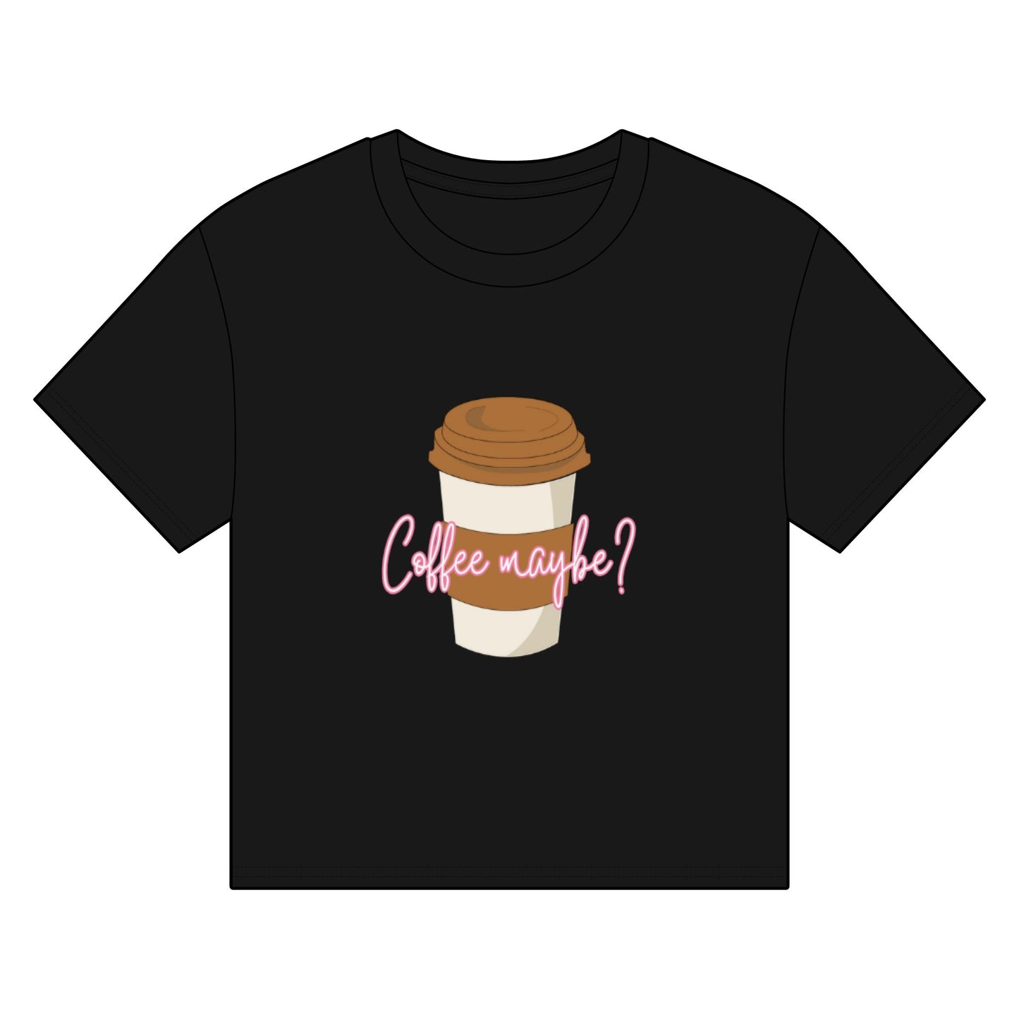 Coffee Tshirt, Coffee Maybe? Women's Boxy Tee, Casual Shirt, Gift for Coffee Lovers, Cute Top for Everyday Wear, Relaxed Fit Tee