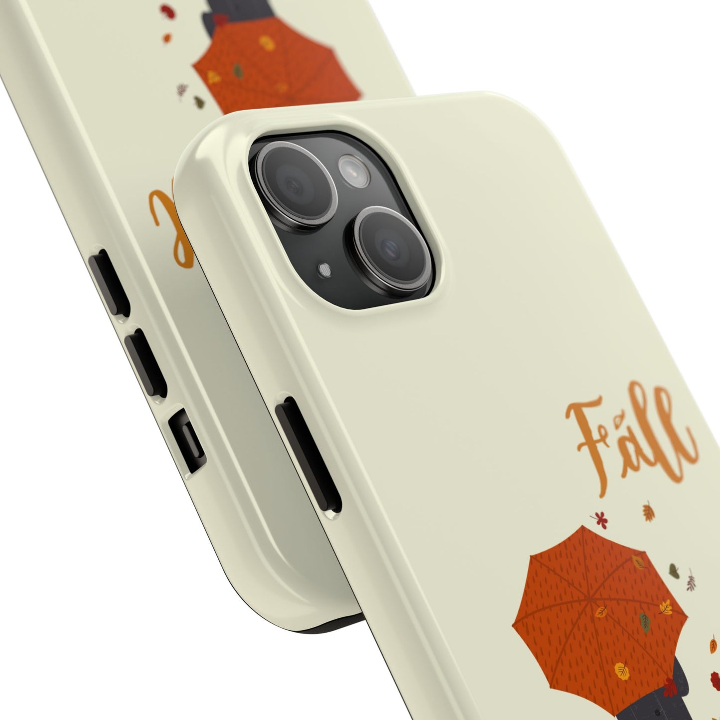 Fall-Themed Tough Phone Case - Autumn Umbrella Design