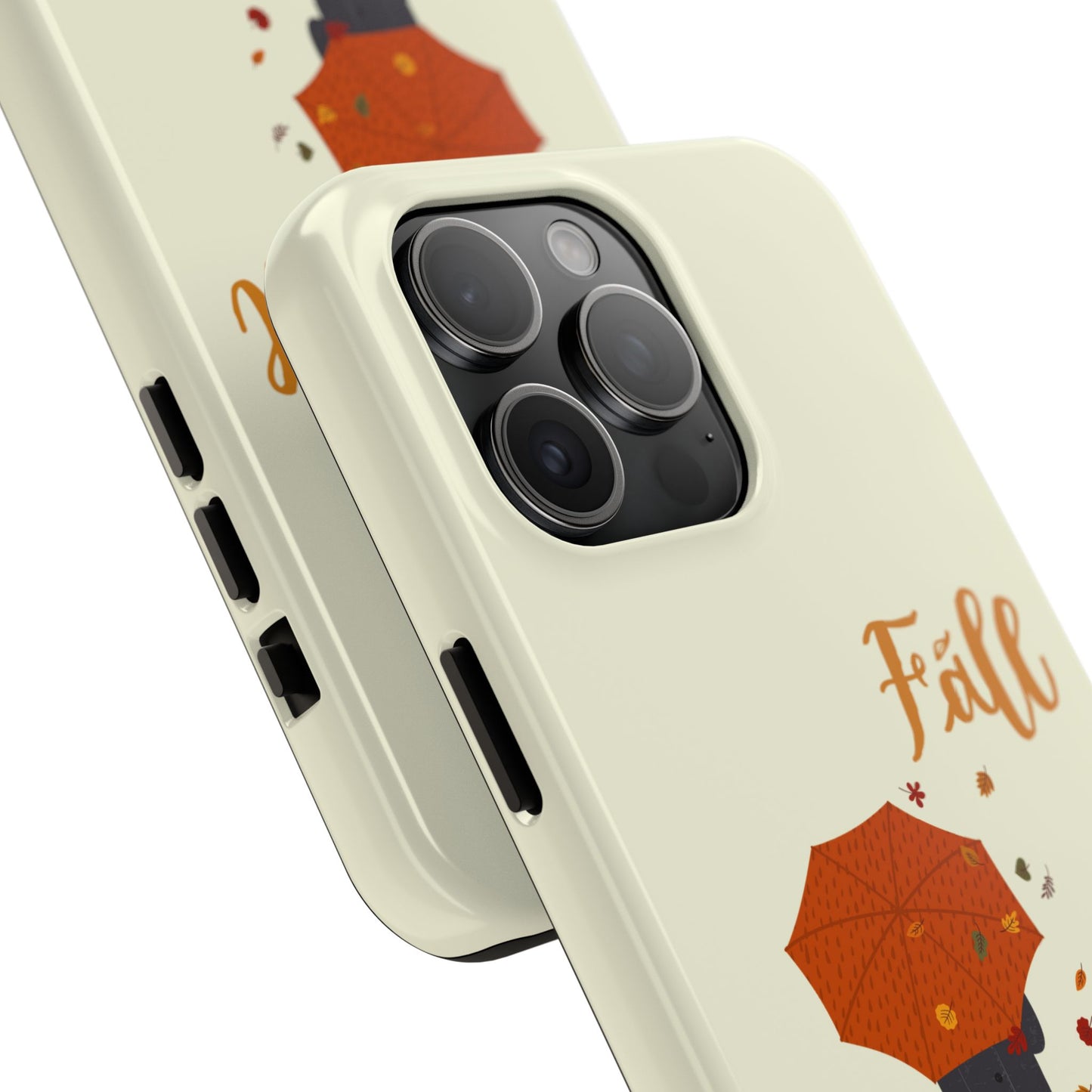 Fall-Themed Tough Phone Case - Autumn Umbrella Design