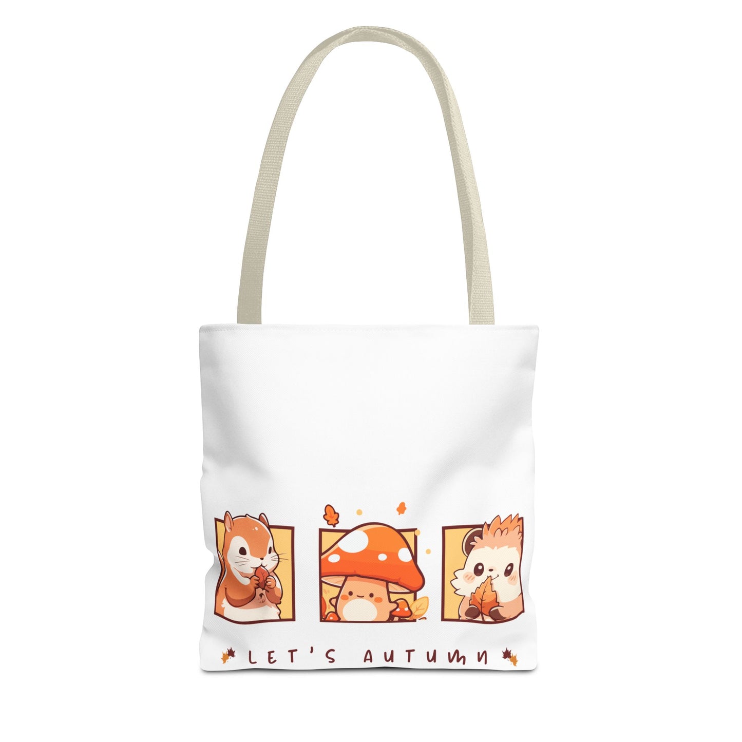Let's Autumn Tote Bag | Cute Fall Animals Design