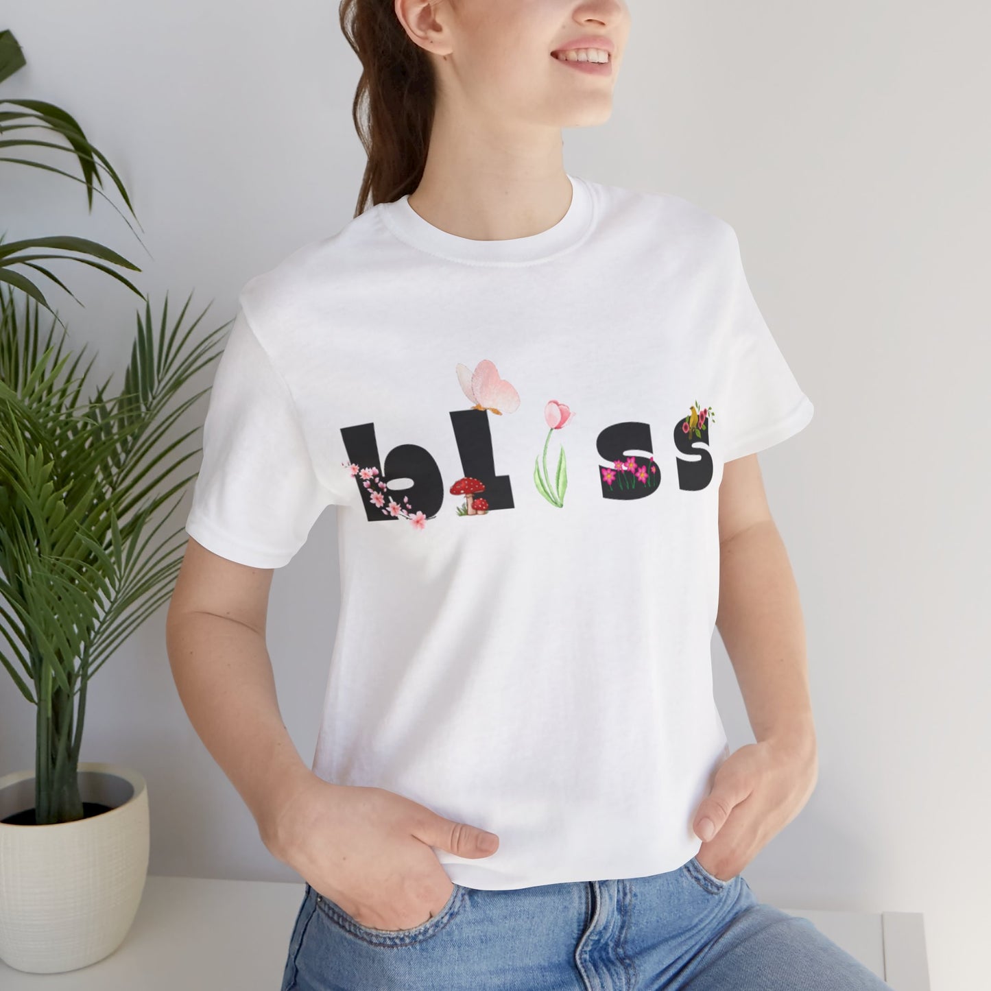 Bliss Floral Unisex Jersey Tee - Perfect for Relaxation and Casual Outings