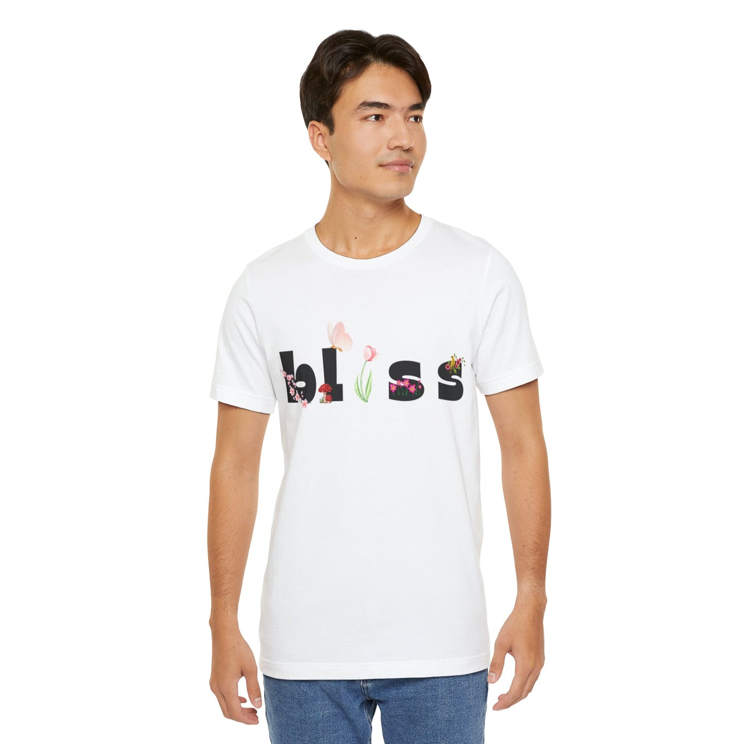 Bliss Floral Unisex Jersey Tee - Perfect for Relaxation and Casual Outings