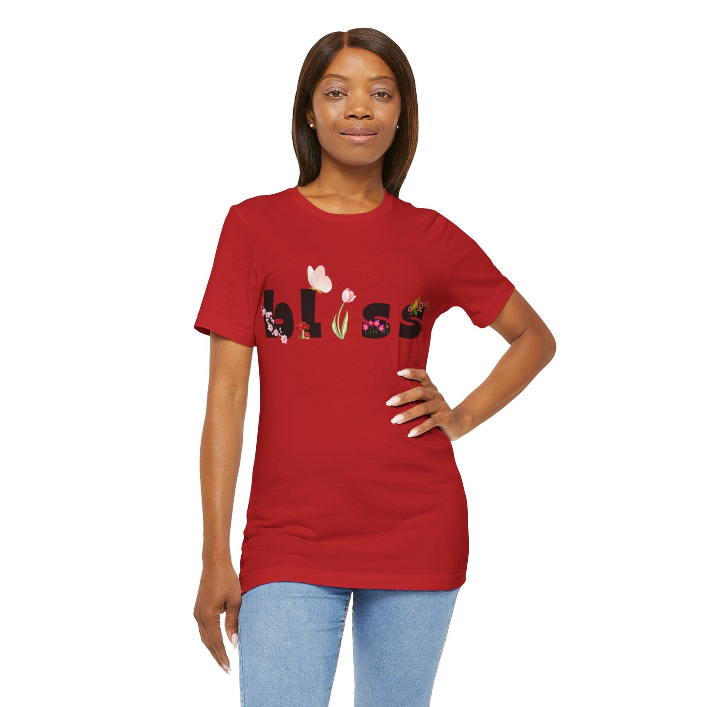 Bliss Floral Unisex Jersey Tee - Perfect for Relaxation and Casual Outings