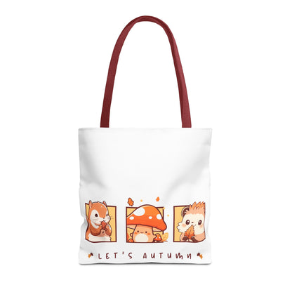 Let's Autumn Tote Bag | Cute Fall Animals Design
