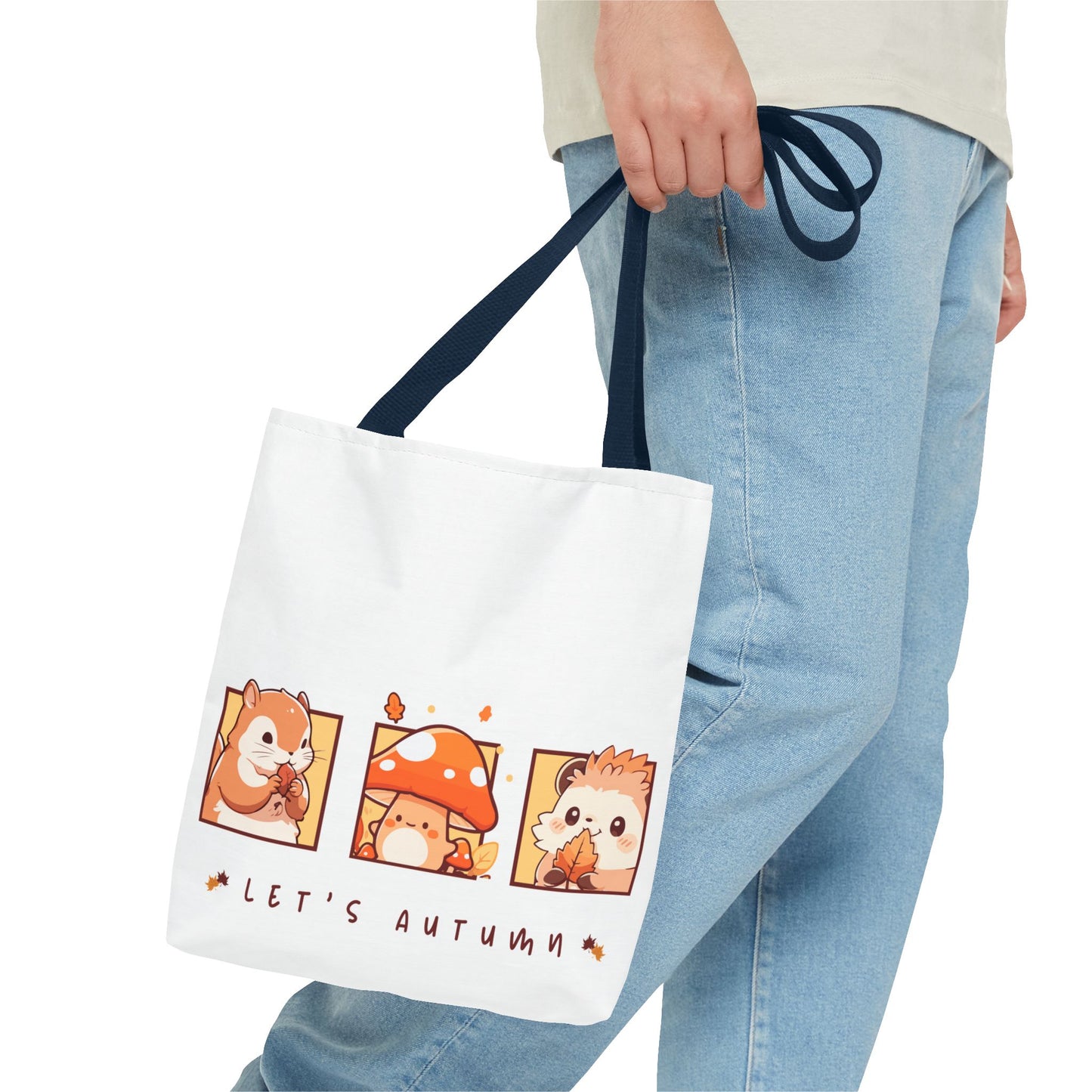 Let's Autumn Tote Bag | Cute Fall Animals Design
