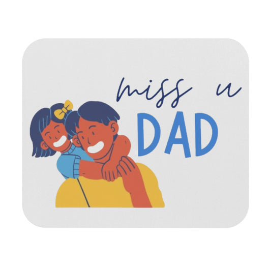 Father's Day Mouse Pad, Mouse Pad for Dad, 'Miss U Dad' Comfort Mousepad, Thoughtful Gift for Father's Day, Workstation Decor, Desk Accessory, Sympathy Gift, [...]