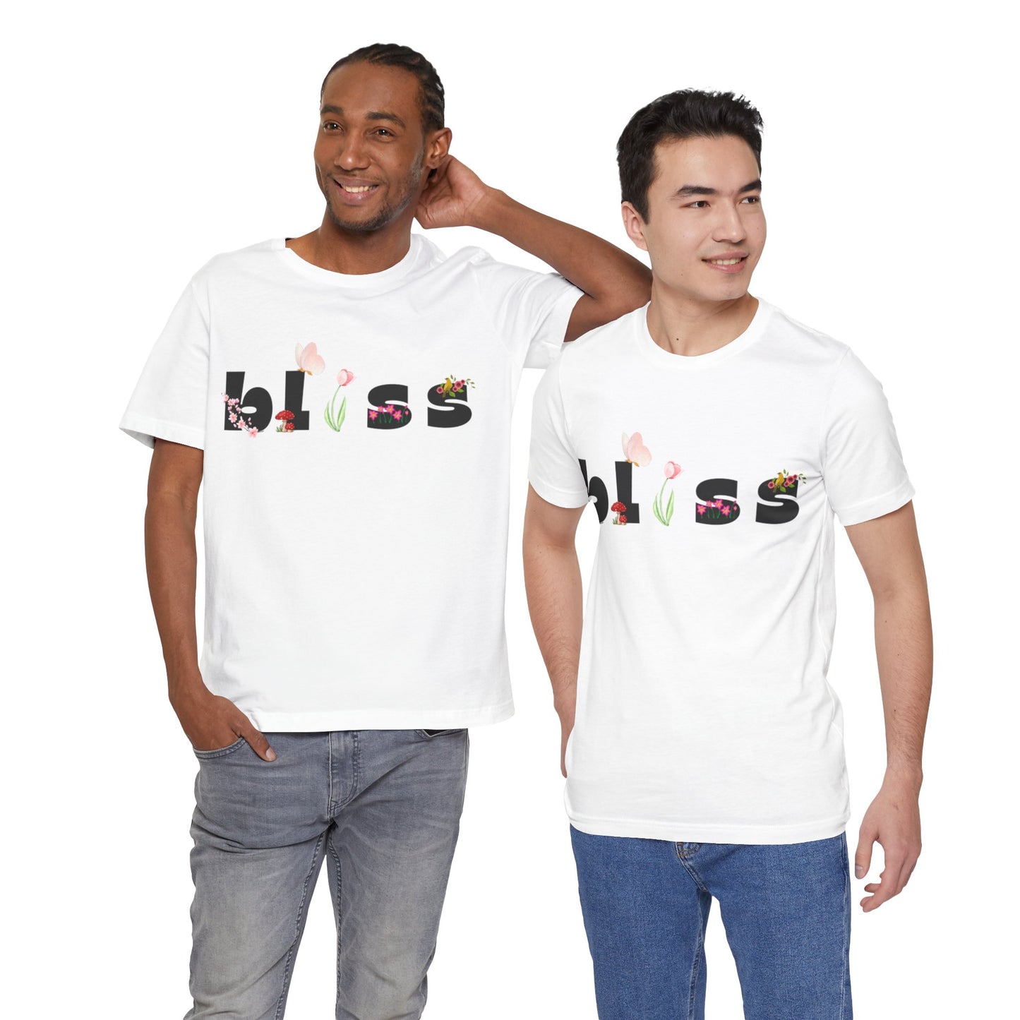 Bliss Floral Unisex Jersey Tee - Perfect for Relaxation and Casual Outings
