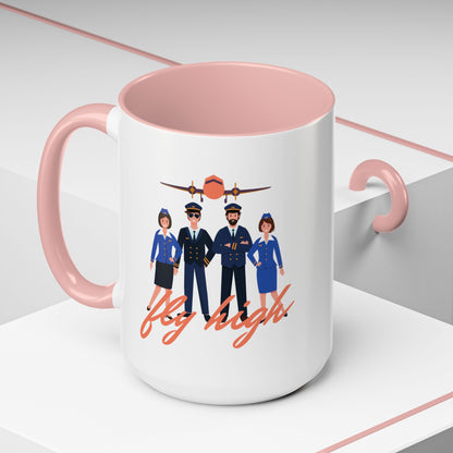 Pilot-Themed Accent Coffee Mug - Perfect Gift for Aviation Enthusiasts
