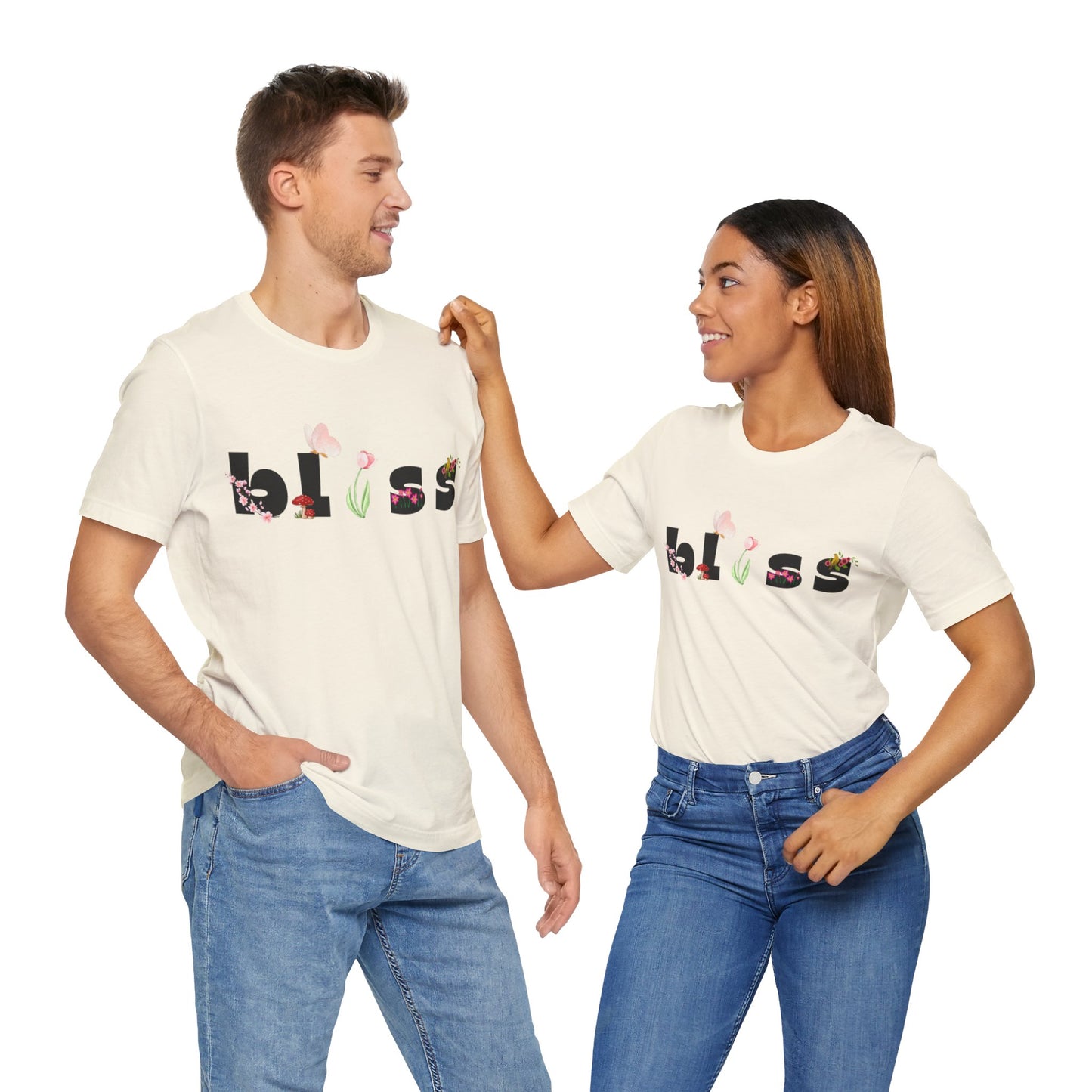 Bliss Floral Unisex Jersey Tee - Perfect for Relaxation and Casual Outings