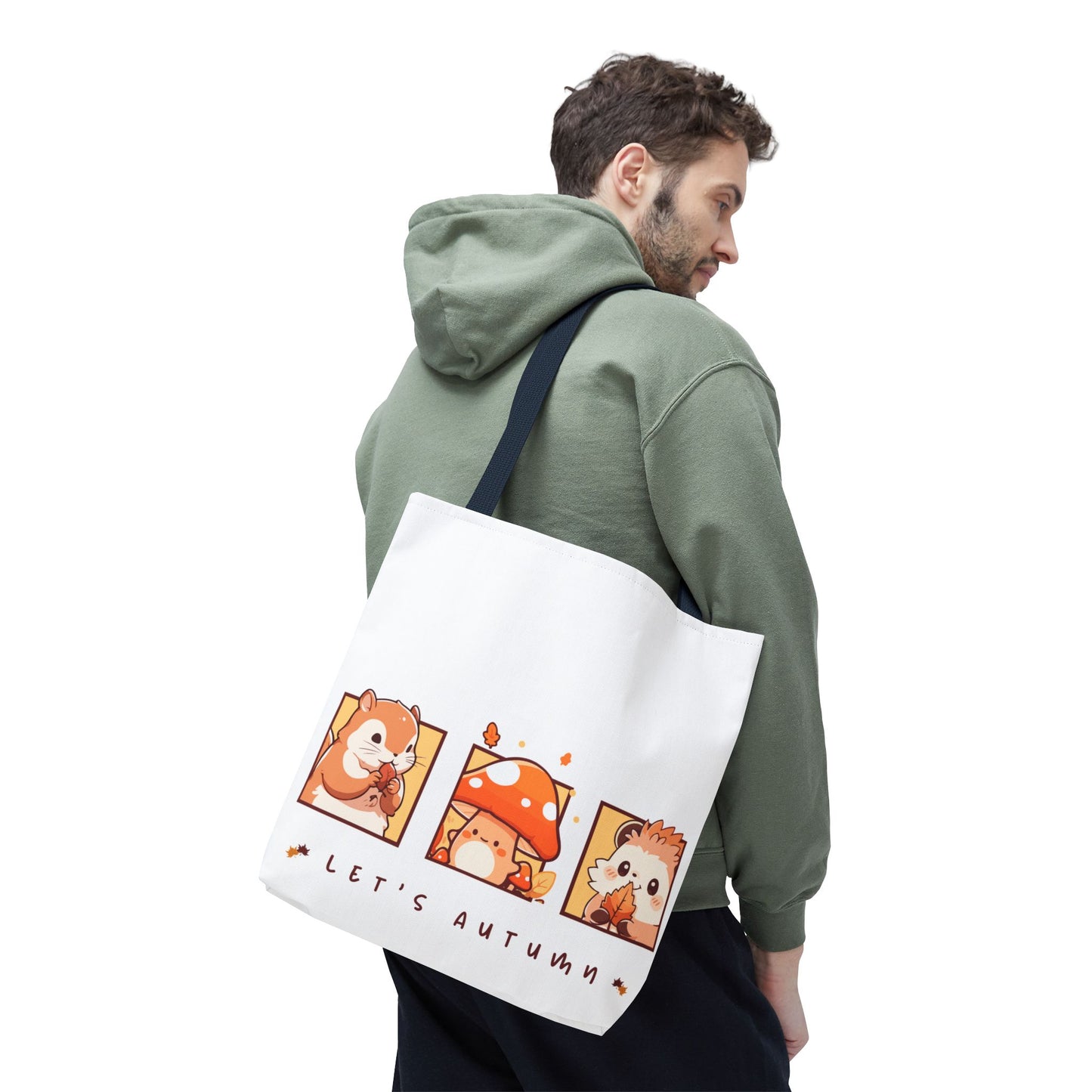Let's Autumn Tote Bag | Cute Fall Animals Design