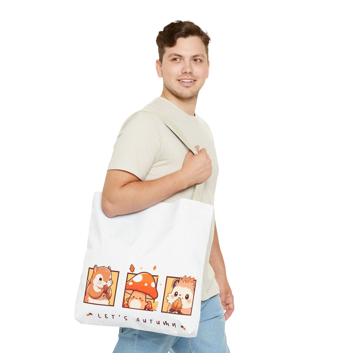 Let's Autumn Tote Bag | Cute Fall Animals Design