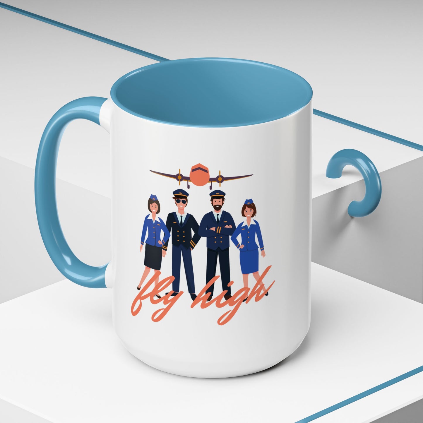 Pilot-Themed Accent Coffee Mug - Perfect Gift for Aviation Enthusiasts
