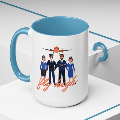 Pilot-Themed Accent Coffee Mug - Perfect Gift for Aviation Enthusiasts