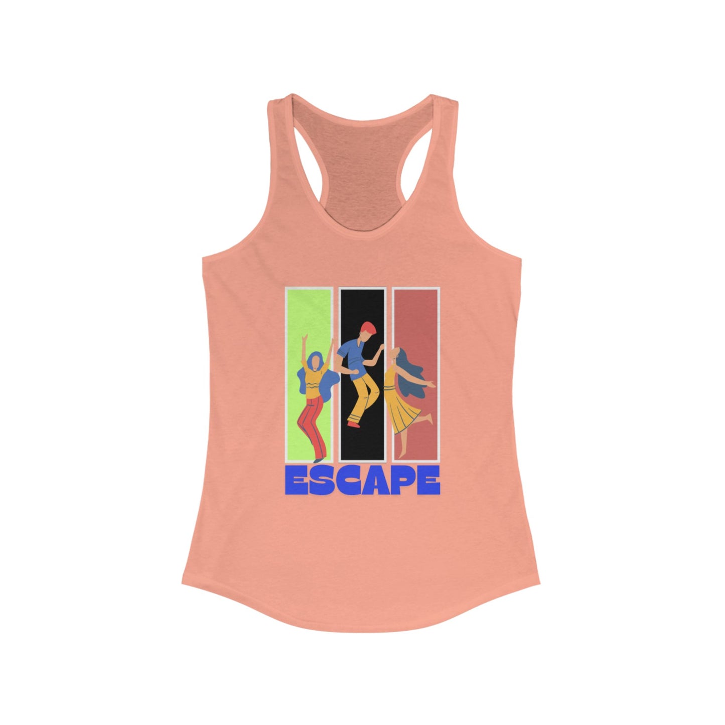 Escape Themed Women's Racerback Tank, Summer Fashion, Vacation Wear, Fitness Top, Graphic Tee, Stylish Activewear