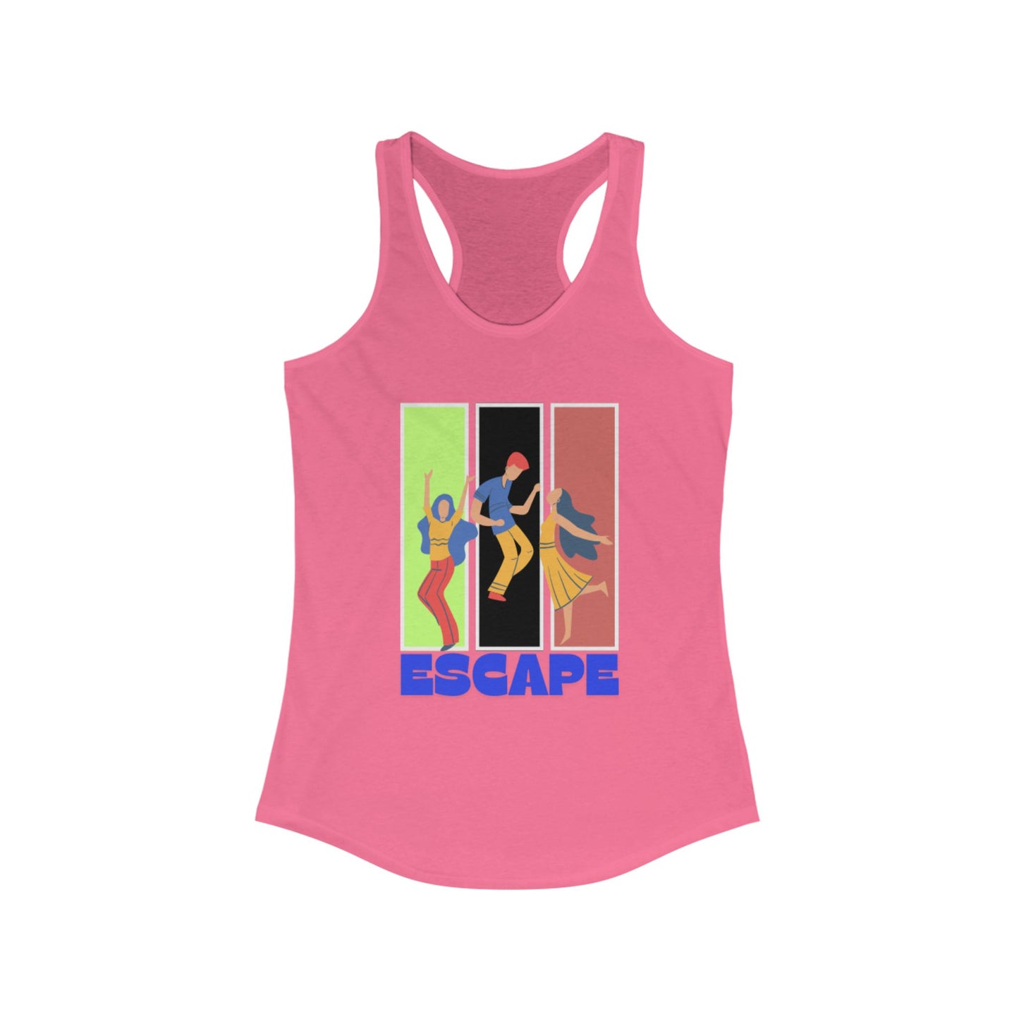 Escape Themed Women's Racerback Tank, Summer Fashion, Vacation Wear, Fitness Top, Graphic Tee, Stylish Activewear