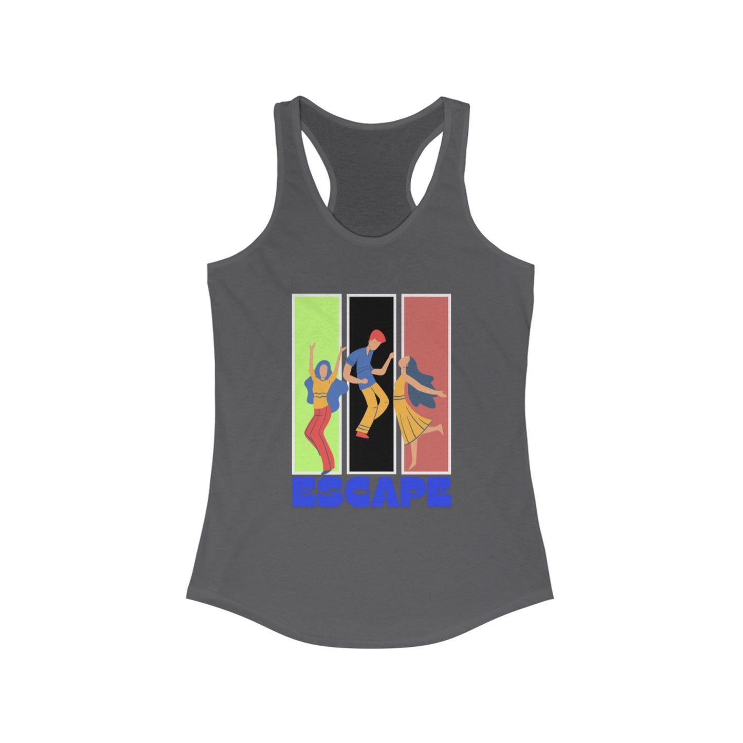 Escape Themed Women's Racerback Tank, Summer Fashion, Vacation Wear, Fitness Top, Graphic Tee, Stylish Activewear