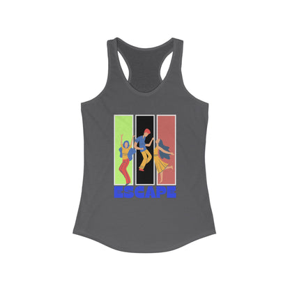 Escape Themed Women's Racerback Tank, Summer Fashion, Vacation Wear, Fitness Top, Graphic Tee, Stylish Activewear