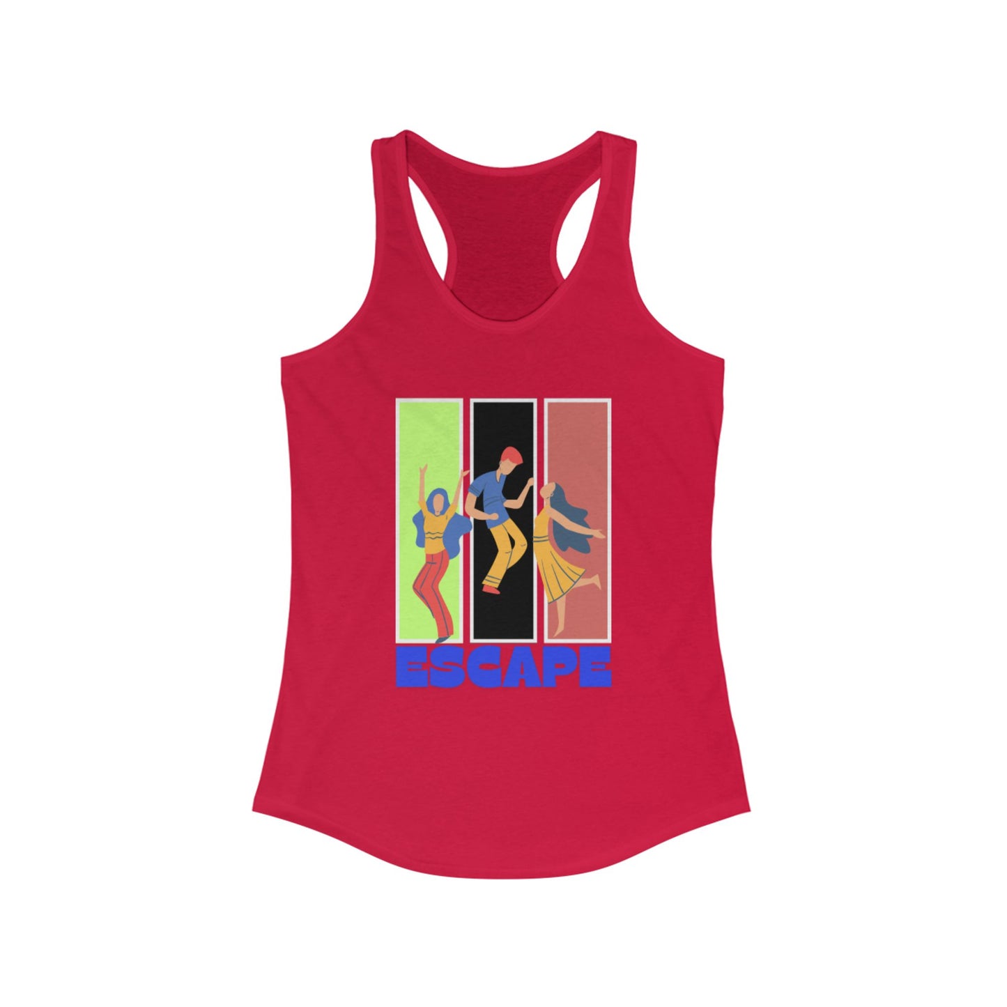 Escape Themed Women's Racerback Tank, Summer Fashion, Vacation Wear, Fitness Top, Graphic Tee, Stylish Activewear