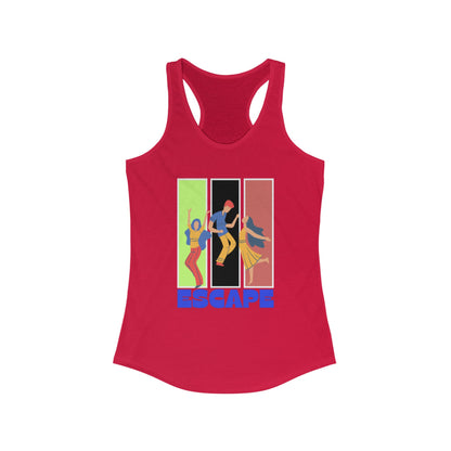 Escape Themed Women's Racerback Tank, Summer Fashion, Vacation Wear, Fitness Top, Graphic Tee, Stylish Activewear