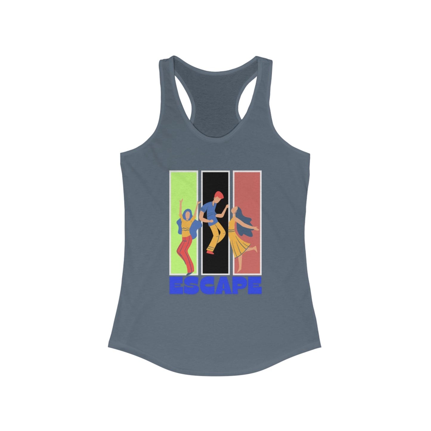 Escape Themed Women's Racerback Tank, Summer Fashion, Vacation Wear, Fitness Top, Graphic Tee, Stylish Activewear