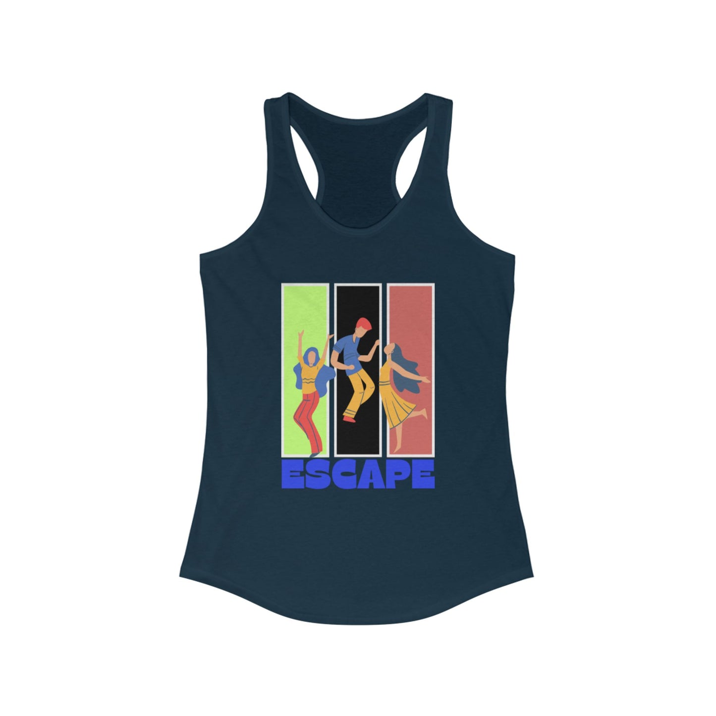 Escape Themed Women's Racerback Tank, Summer Fashion, Vacation Wear, Fitness Top, Graphic Tee, Stylish Activewear