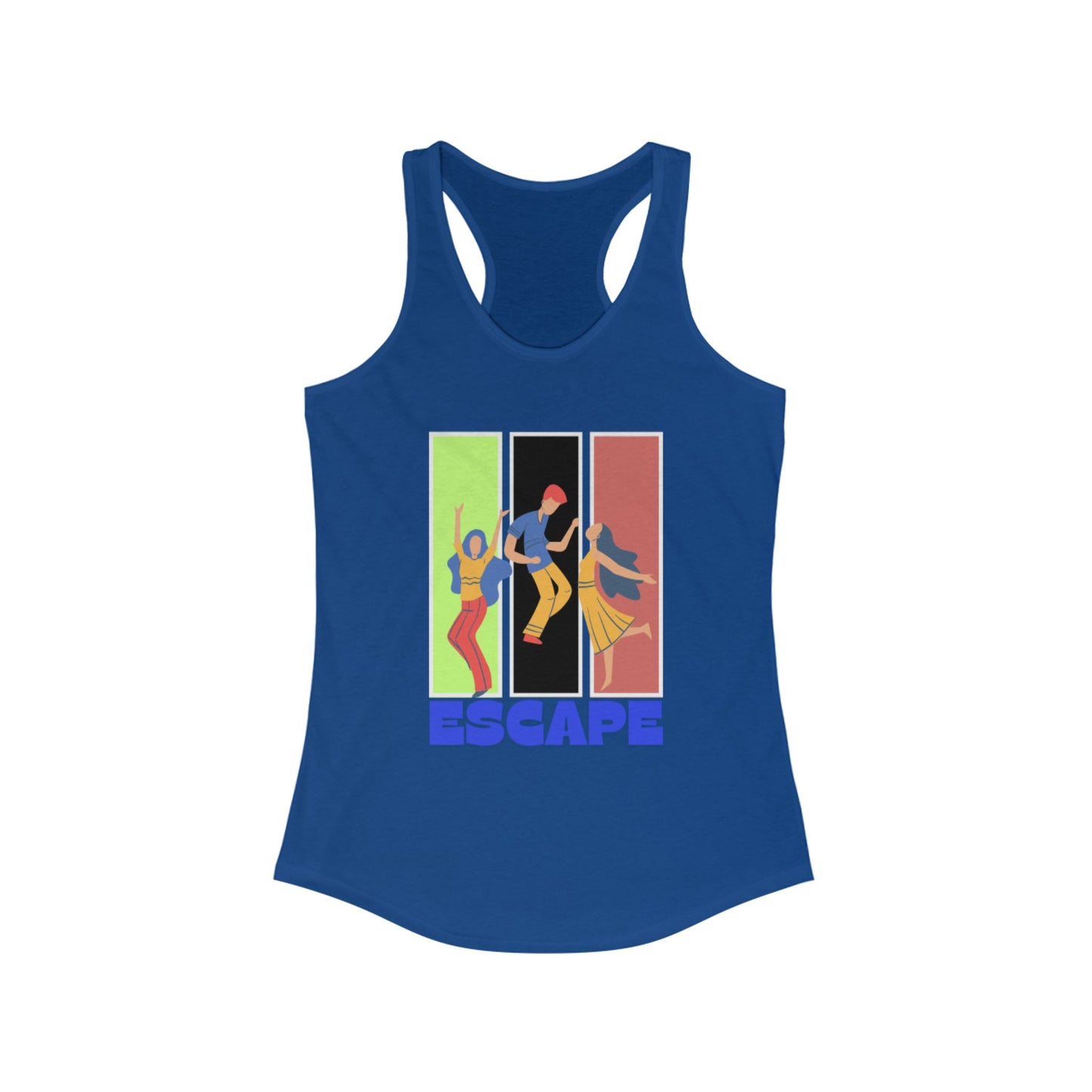 Escape Themed Women's Racerback Tank, Summer Fashion, Vacation Wear, Fitness Top, Graphic Tee, Stylish Activewear