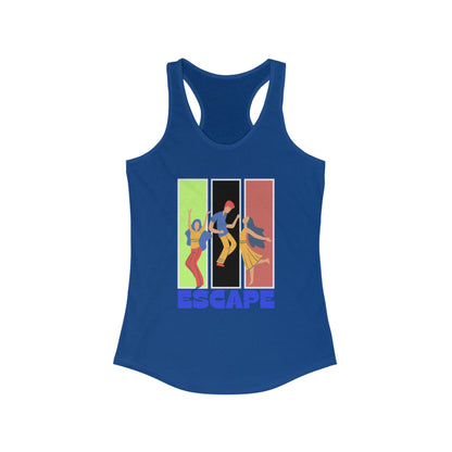 Escape Themed Women's Racerback Tank, Summer Fashion, Vacation Wear, Fitness Top, Graphic Tee, Stylish Activewear
