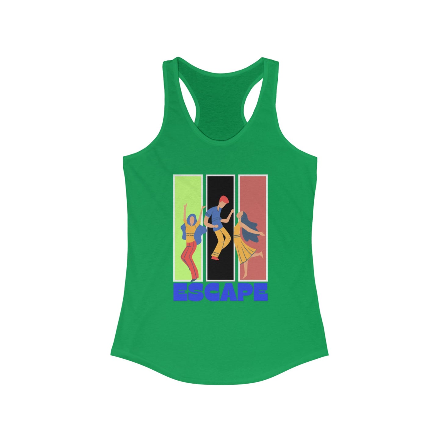 Escape Themed Women's Racerback Tank, Summer Fashion, Vacation Wear, Fitness Top, Graphic Tee, Stylish Activewear