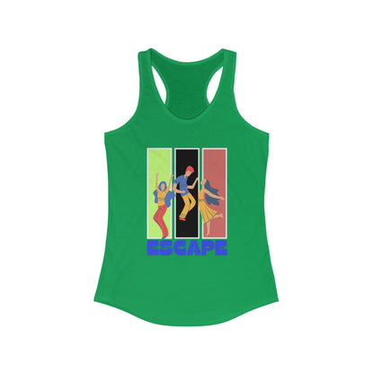 Escape Themed Women's Racerback Tank, Summer Fashion, Vacation Wear, Fitness Top, Graphic Tee, Stylish Activewear