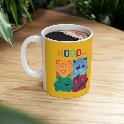Colorful Mood Ceramic Mug - Fun Expressions for Coffee Lovers